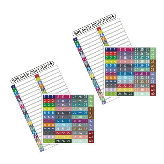 KAKOWELY Self Adhesive Breaker Panel Labels Numbered for Electric Circuit Identification