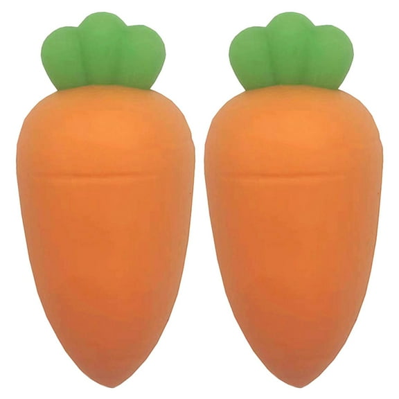 KAKOWELY Silicone Bottle Stoppers for Decor Cute and Funny Carrot Shape Orange Bottle Plugs 2 Pieces
