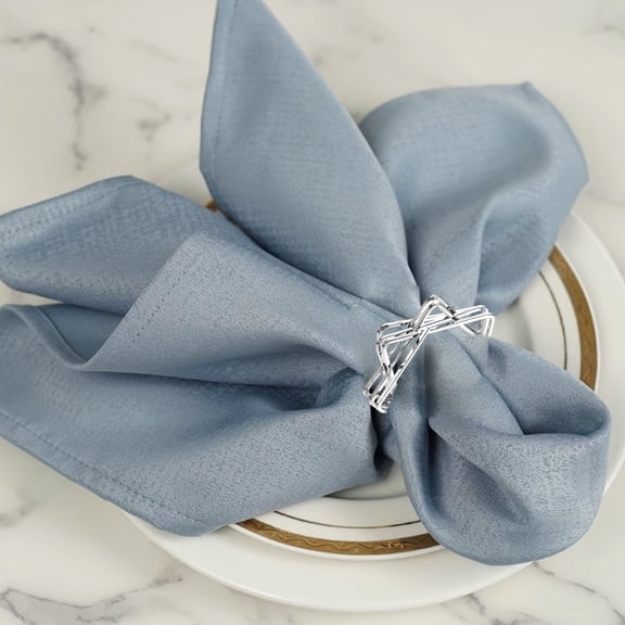 KAKOWELY Silver Napkin Rings for Table Decoration and Holding 1Pcs