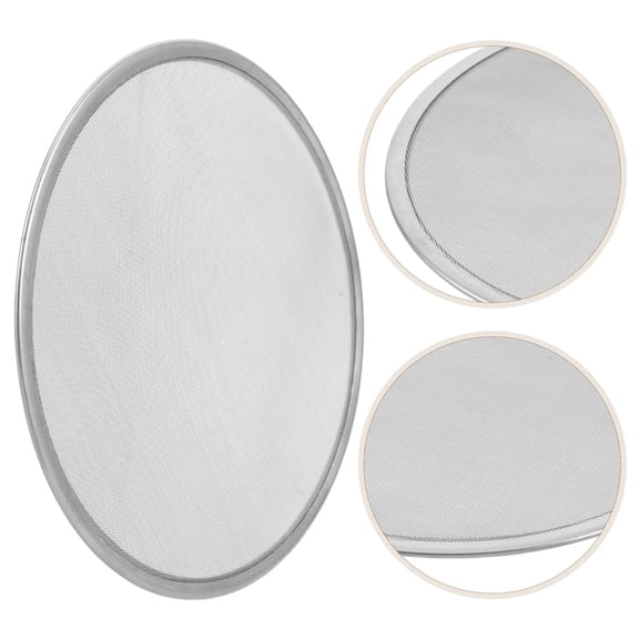 KAKOWELY Splash Resistant Plated Silver Mesh Lid for Wine Glasses Beer Cups and Outdoor Drinking