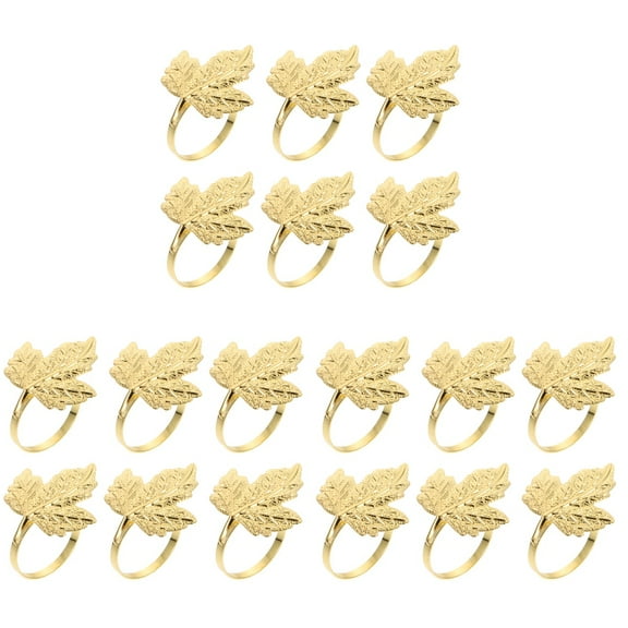 KAKOWELY Thanksgiving Table Decoration Golden Leaf Shape 18Pcs 2X1.6In