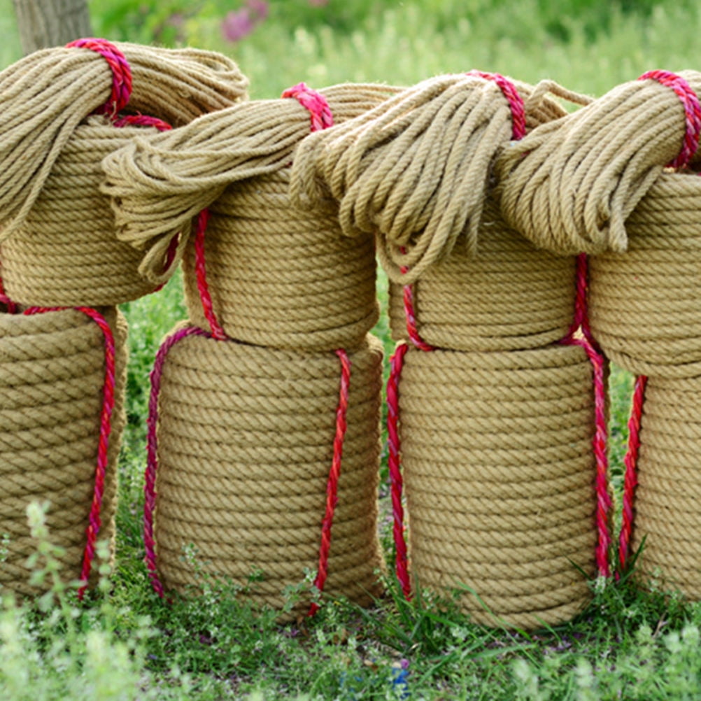 Yellow Rope Chunky KAKOWELY Retro Braided Jute Rope for Crafts, Floristry, Ornaments, 8mm ...