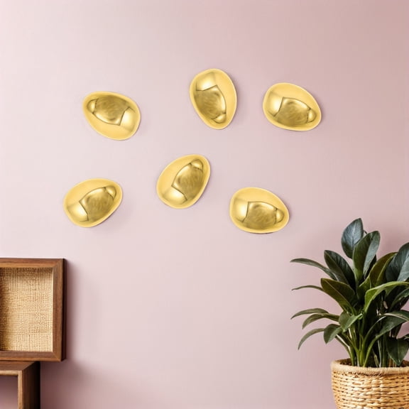 KAKOWELY Unique Golden Resin Stone Wall Hanging Art for Modern and Vintage Style Home Decor