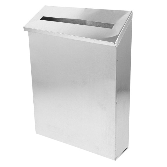 KAKOWELY Vintage Mailbox Shaped Container Silver Iron 1Pack Home Decor