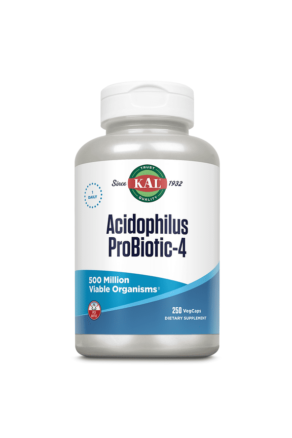 Acidophilus ProBiotic-4, 500 Million CFUs, Four Probiotic Strains, Probiotics for Women and Men, Freeze Dried, L. acidophilus, L. bulgaricus, S. thermophilus, B. bifidum, 250 Servings, 250 VegCaps