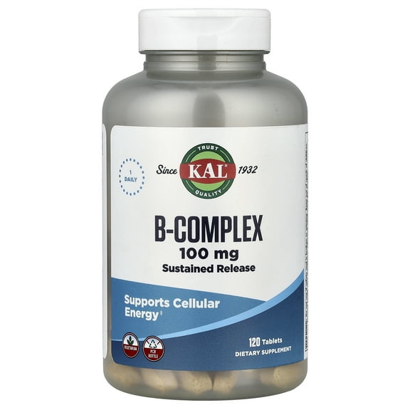 KAL B-Complex, 100 mg, 120 Tablets