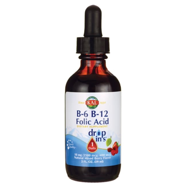 KAL B6 B12 Folic Acid DropIns Vitamin B Complex Drops 5MTHF for