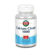 KAL Calcium Citrate 1000mg | Teeth & Bone Health, Nervous, Muscular & Cardiovascular System Support | Lab Verified | 90 Tablets
