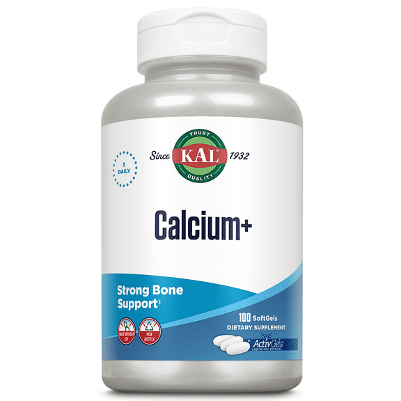 KAL Calcium Plus Tablets, 1000 mg, 100 Count