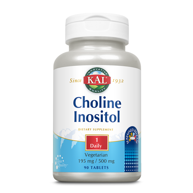 KAL Choline Inositol 195/500 mg 1 Daily, Sustained Release Healthy