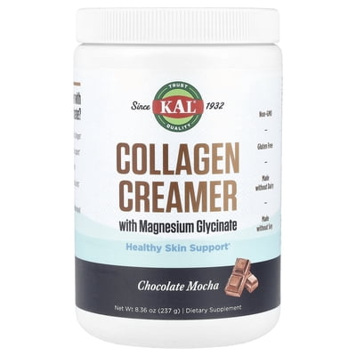 KAL Collagen Creamer, Mocha Flavor, Keto Coffee Creamer with Coconut Milk Powder, Hydrolyzed Collagen Powder, Magnesium Glycinate, Non Dairy Creamer, 60-Day Guarantee, 12 Servings, 8.36 oz