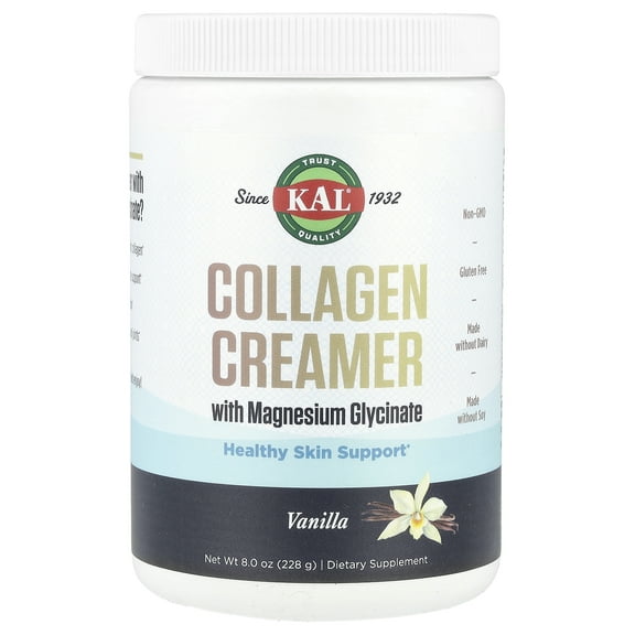 KAL Collagen Creamer with Magnesium Glycinate, Vanilla, 8 oz (228 g)