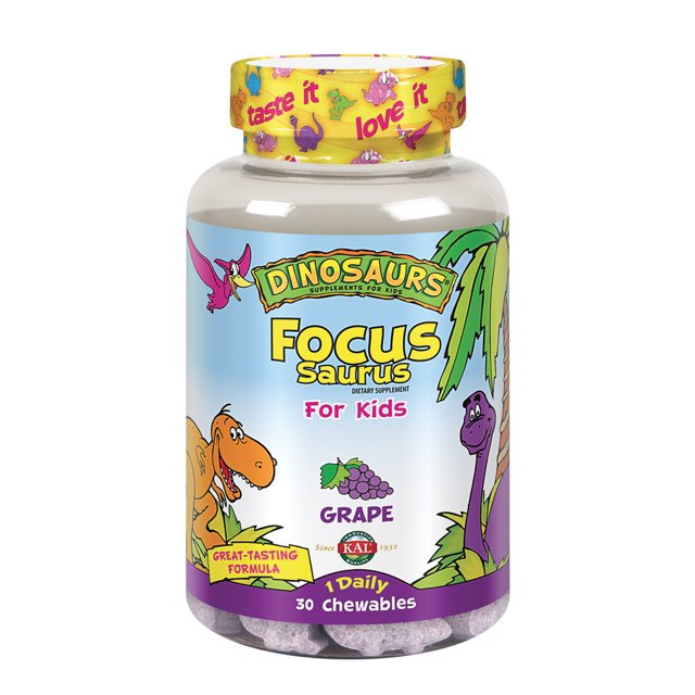 KAL FocusSaurus Focus Support for Kids Amino Acid, Antioxidant