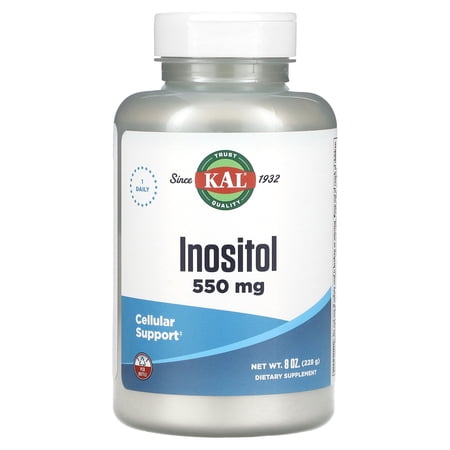 KAL Inositol Powder 550mg | Brain, Nervous System & Mood Support, Healthy Glucose Metabolism | 8oz, Approx. 408 Serv.
