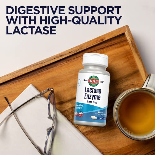 KAL Lactase Enzyme 250 mg, Healthy Digestion Support for Lactose