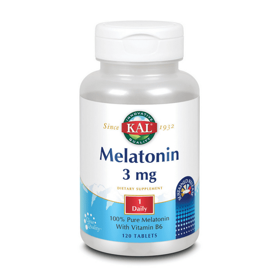KAL Melatonin, Sustained Release, 120 Tablets