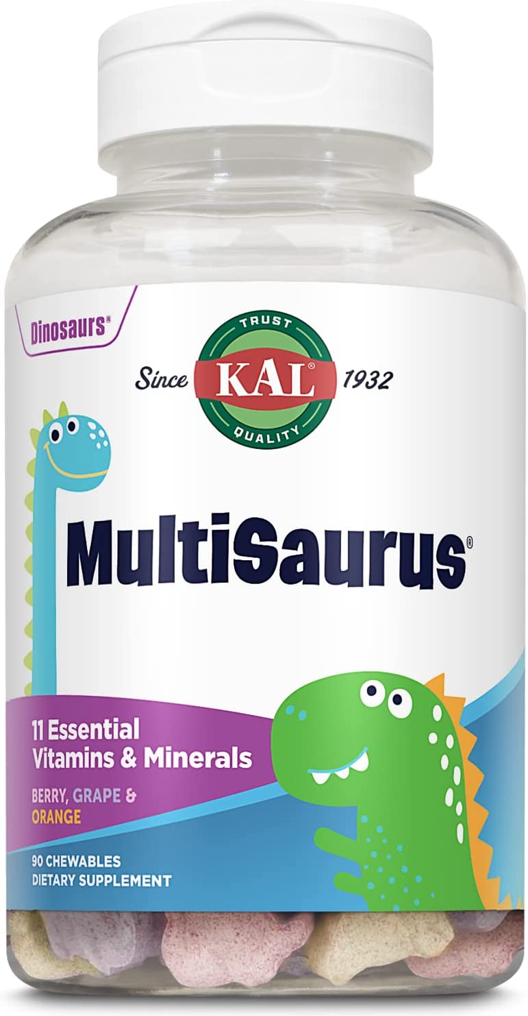 KAL MultiSaurus Kids Chewable Multivitamins, 11 Essential Vitamins and