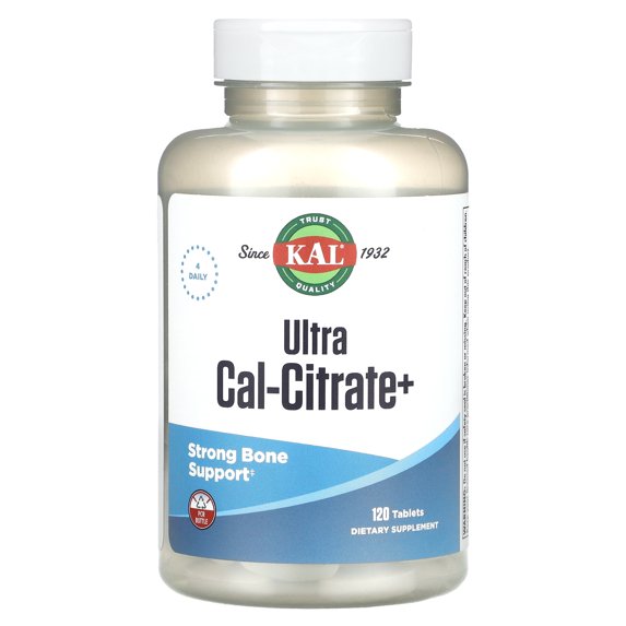 KAL Ultra Cal-Citrate+, 120 Tablets