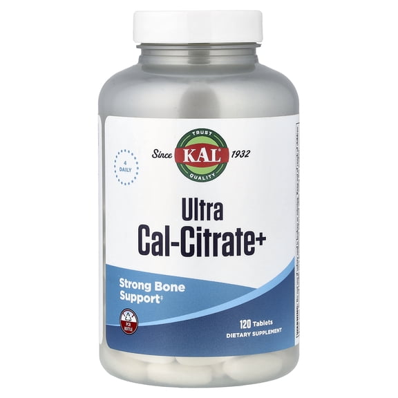 KAL Ultra Cal-Citrate+, 120 Tablets