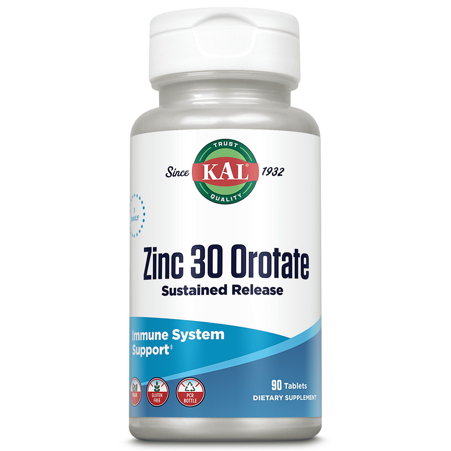 KAL Zinc Orotate Sustained Release 30mg Healthy Protein Synthesis