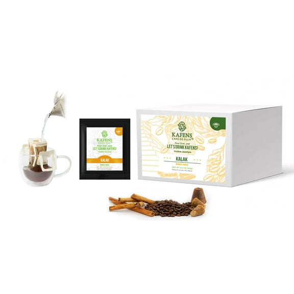 KALAK: Cafe De Olla, 100% Organic ingredients, Brazilian Medium Roast Ground Coffee, Piloncillo (unprocessed cane sugar) and Ceylon cinnamon, in a10ct (Pack of 1).