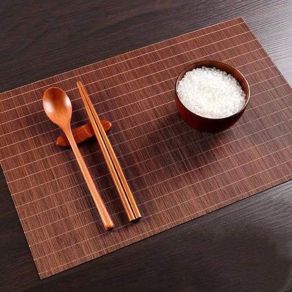 KALAKALA 1PCS Dining Table Kitchen Placemat, Heat-Resistant Place Mat Stain Resistant Anti-Skid Washable Bamboo Table Mat Placemat Kitchen Table mat