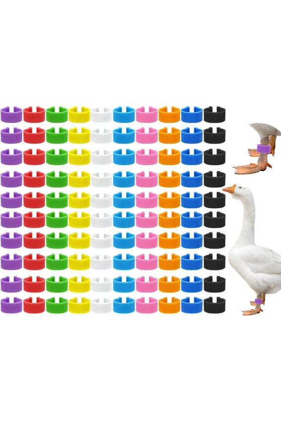 200 Pcs 16mm Chicken Leg Rings Colorful Numbered Chicken Identification Leg Bands Clip on Poultry Foot Rings Chicken Ankle Tags for Chicks Duck Bantam Guinea Pigeons Gamefowl