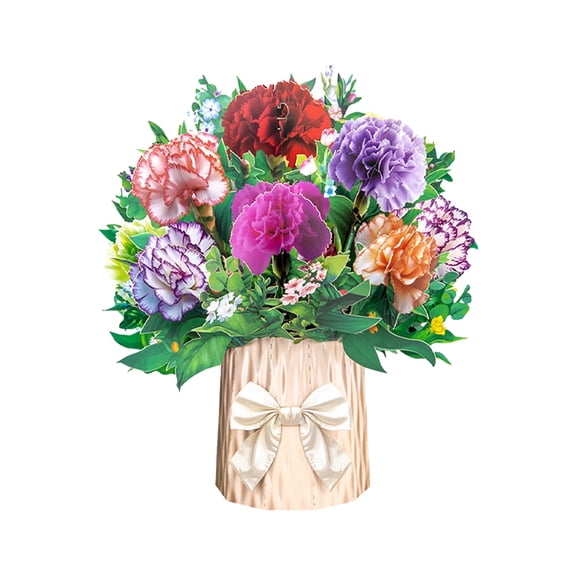 KALAKALA 3D Pop-Up Flower Bouquet Greeting Card with Envelope & Blank Note – Keepsake Display Card for Mother’s Day, Teacher Appreciation, Thanksgiving, Graduation & Birthday – 6 Floral Designs