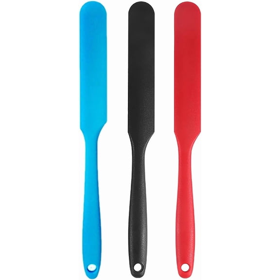 KALAKALA 4 Pcs Jar Spatula Set - Long Handle Sourdough Scraper, Skinny Spatula for Jars, Bottles, and Containers, Non-Stick Heat Resistant Cake Cream Spatulas