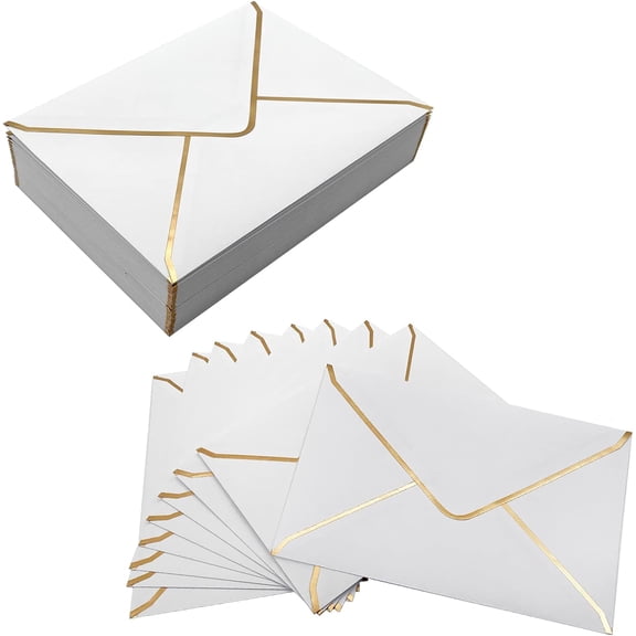 KALAKALA 50 PCS Invitation Envelopes, 5x7 Envelopes for Invitations Red Envelopes for 5x7 Cards A7 Luxury Envelopes Mailing Envelopes for Wedding, Graduation