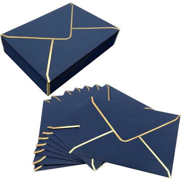 KALAKALA 50 PCS Invitation Envelopes, 5x7 Envelopes for Invitations Red Envelopes for 5x7 Cards A7 Luxury Envelopes Mailing Envelopes for Wedding, Graduation