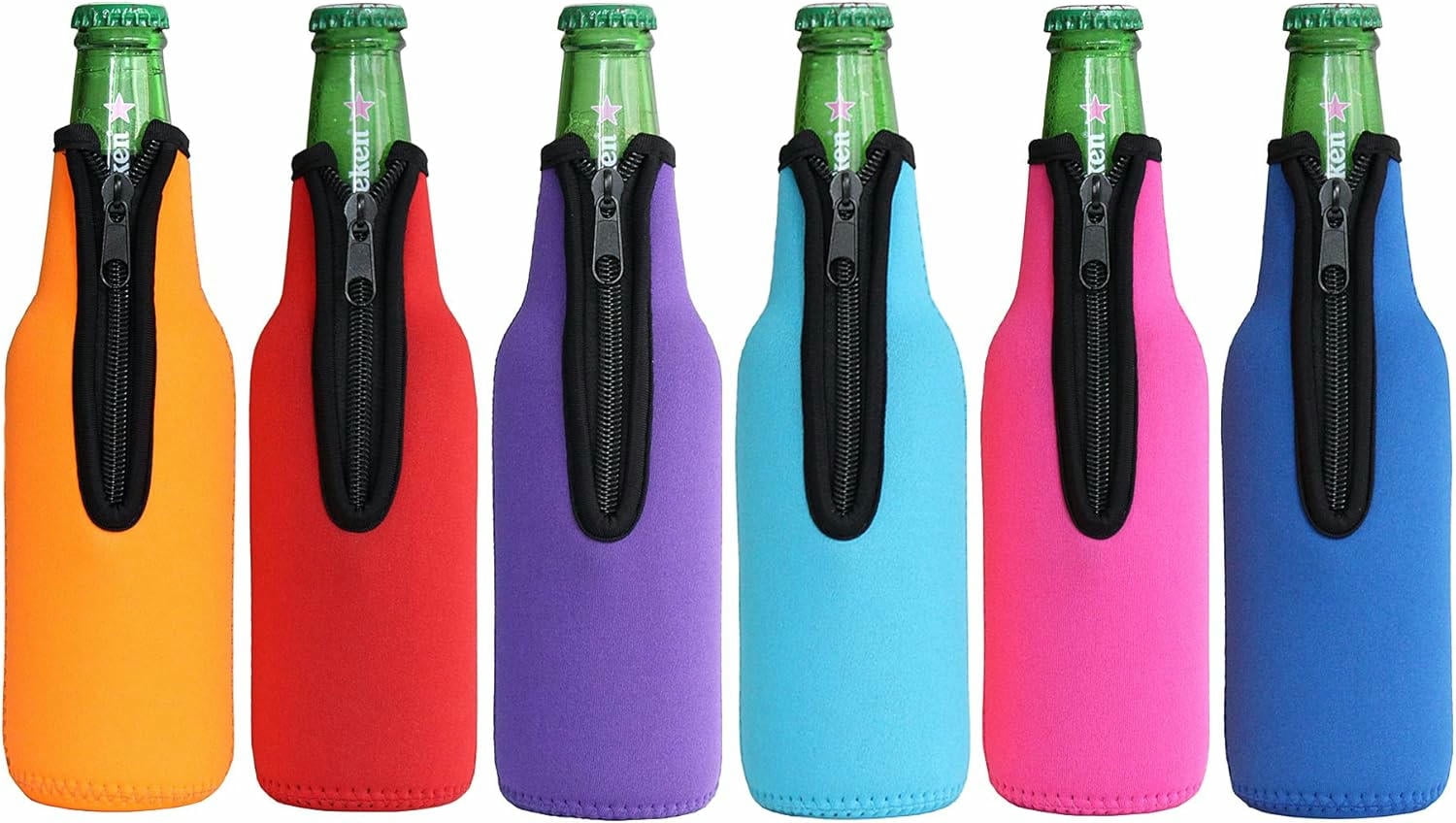 KALAKALA 6 Pack Beer Bottle sleeves - FRRIOTN Neoprene Insulated Holder ...