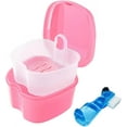 thumbnail image 1 of KALAKALA Black Denture Soaking Container Partial Denture Case, Orthodontic Retainer Cleaning Case Denture Cleaner Container Dentures Teeth Cup with Strainer and Lid Waterproof, 1 of 6
