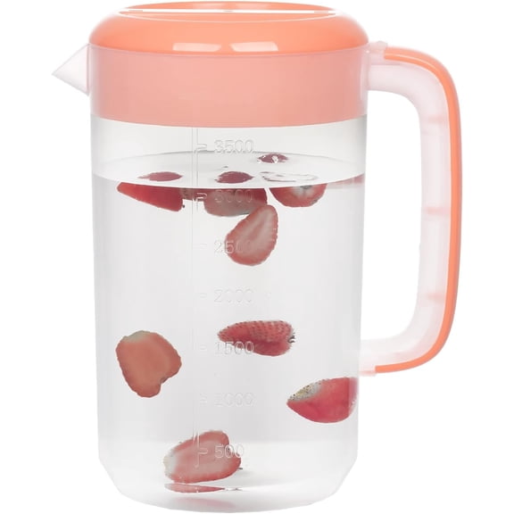 KALAKALA Clear 1 Gallon Pitcher with Lid, Large Plastic Ice Tea Jug for Fridge, Sun Tea Pitcher - Clear