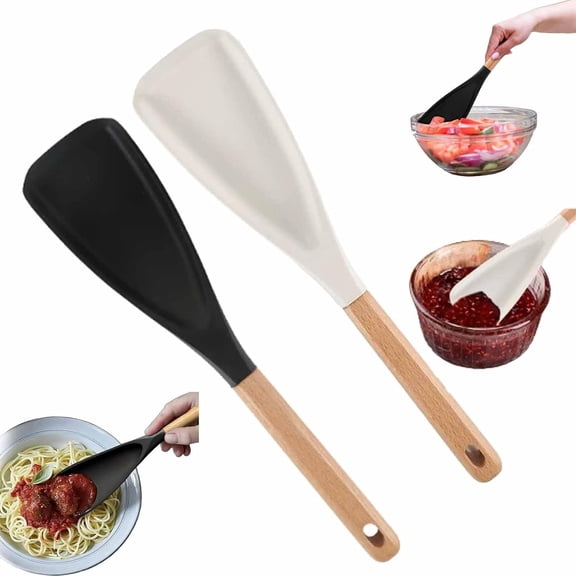 KALAKALA Consensuts Multi Function Spoon, 2-in-1 Multi-function Spatula Spoon, Cooking Spoon for Nonstick Cookwares, Silicone Cooking Utensils for Kitchen, Multifunction Spoon for Mixing