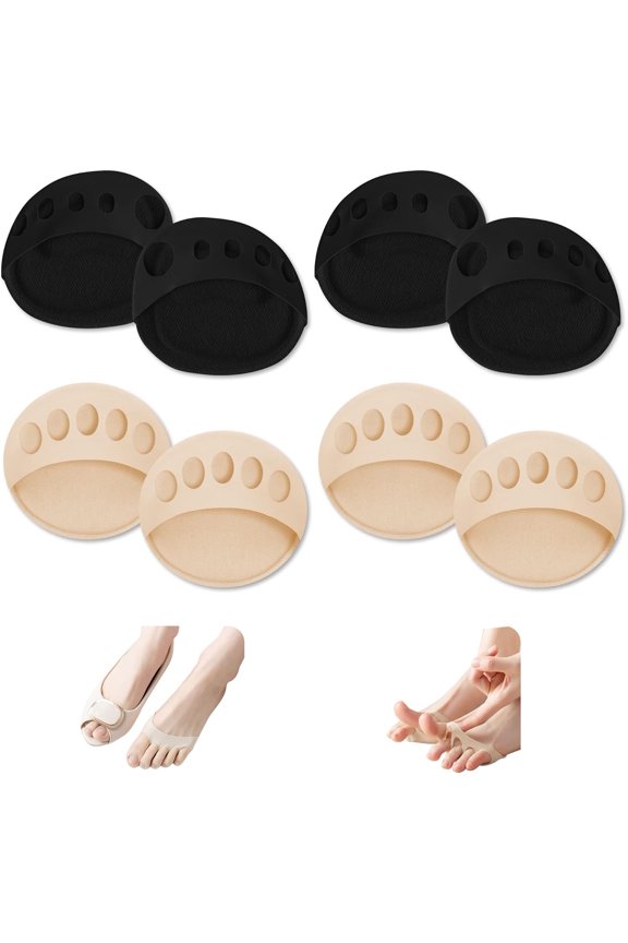 Forefoot Pads Metatarsal Forefoot Pads for Women High Heels Shoes Honeycomb Fabric Soft Ball of Foot Cushion Pad for High Heel Toe Socks for Heels Women Men