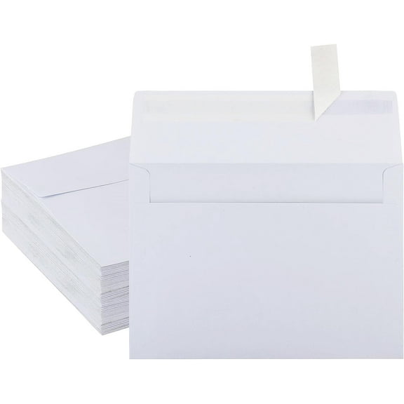 KALAKALA Kraft Paper Envelopes, 50 Pack, 5 x 7 Inch, Brown A7 Envelopes, Self-Seal Card Envelopes, Invitation/Postcard Envelopes