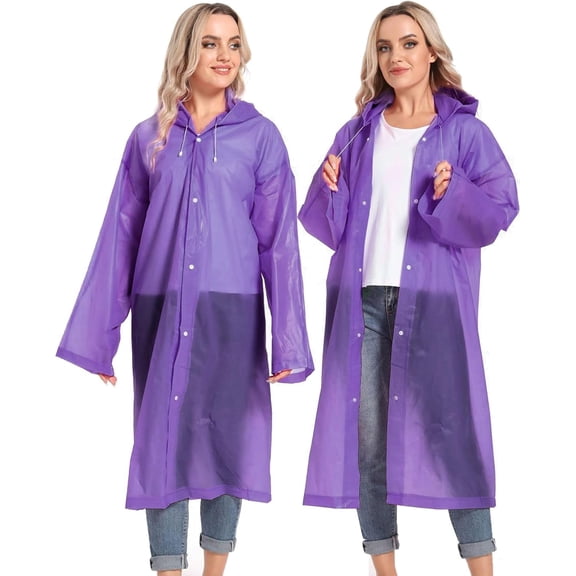 KALAKALA Rain Ponchos for Adults Reusable Raincoats Survival Heavy Duty Military Impermeable 2 Packs Rain Coat…