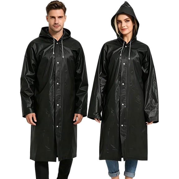 KALAKALA Rain Ponchos for Adults Reusable Raincoats Survival Heavy Duty Military Impermeable 2 Packs Rain Coat…