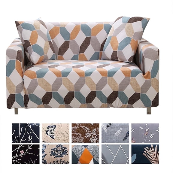 KALAKALA Sofa Cover Fit Stretch Slipcover Elastic Fabric Printed Pattern Chair Loveseat Couch Settee Non Slip Sofa Covers Furniture Cover Protector Washable