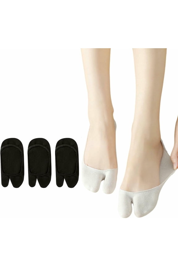 Tabi Socks for Women No Show, Flip Flop Split Toe Socks, Low Cut