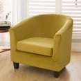 thumbnail image 1 of KALAKALA Tub Chair Slipcover, 2-Piece Velvet Club Chair Covers with Cushion Cover, Washable Armchair Sofa Couch Cover, Furniture Protector for Living Room Bar Counter Hotel, 1 of 6