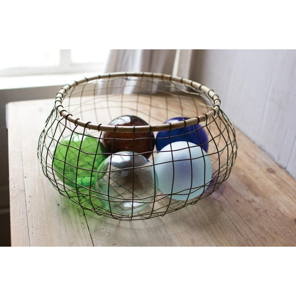 KALALOU CRL301 GLASS BALL 4 IN. DIA.-AMBER