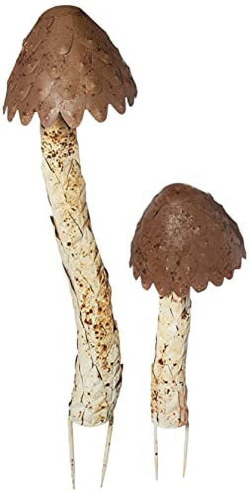 Set Of Three Rustic Metal Mushrooms By Kalalou - Thumbnail 4