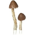 thumbnail image 1 of KALALOU Set of Metal Mushrooms, One Size, Brown, 1 of 3