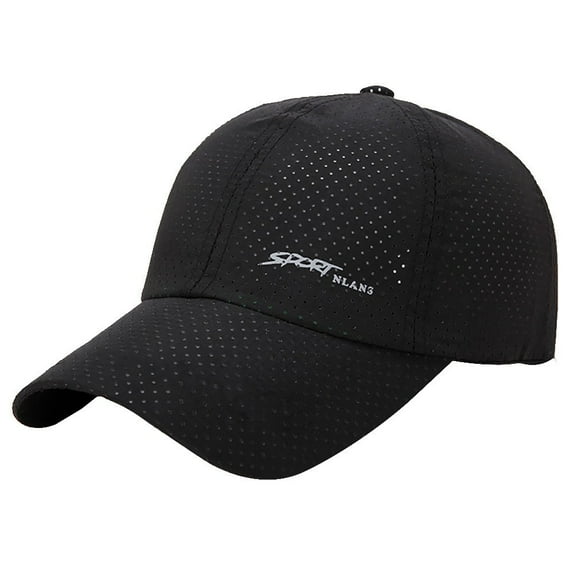 KALE Baseball Cap Stretch Mesh Quick-Dry Sporty Solid Color Black