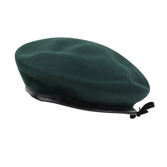 KALE Beret Kids Wool Painter Casual Solid Color Green