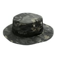 thumbnail image 1 of KALE Bucket Hat Camouflage Rope Button Tactical Solid Color Black2, 1 of 3