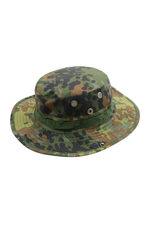 Bucket Hat Camouflage Rope Button Tactical Solid Color Camouflage3