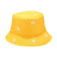 thumbnail image 1 of KALE Bucket Hat Daisy Embroidery Reversible Beach Solid Color Yellow, 1 of 8